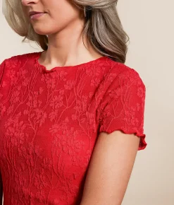 Tops | Willow & Root Floral Jacquard Top Cream