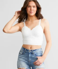 BKEssentials Floral Lace Full Coverage Bralette White Discount