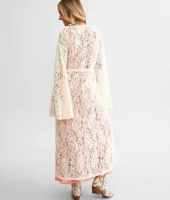 Gimmicks Floral Lace Kimono Birch