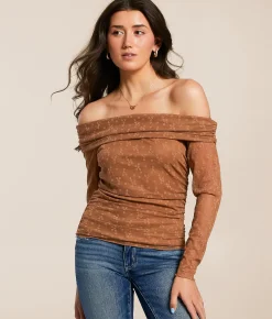 Tops | Willow & Root Floral Lace Off The Shoulder Top Rawhide