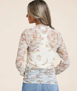 Willow & Root Floral Lace Top Cream Multi