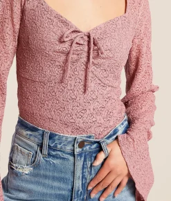 Willow & Root Floral Lace Top Blush New