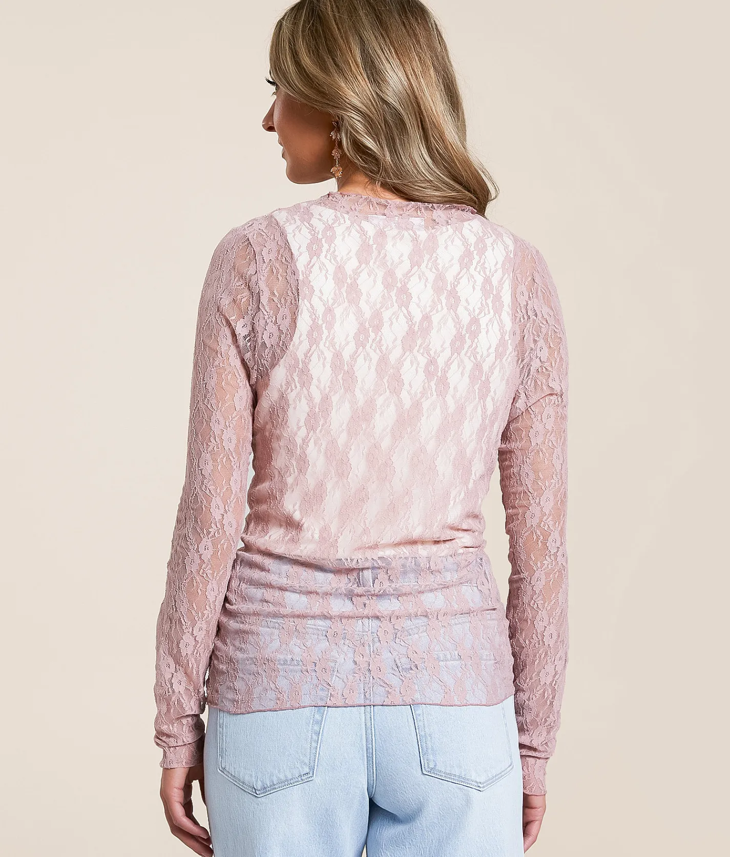 Tops | Willow & Root Floral Lace Top Mauve