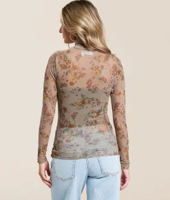Willow & Root Floral Mesh Top Multi Online