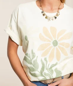 Modish Rebel Floral Oversized T-Shirt Marshmallow New