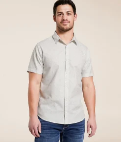 Tops | Departwest Floral Standard Shirt Cream Tan