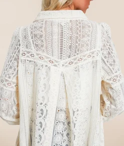 Oli & Hali Floral Tunic Blouse Natural Best
