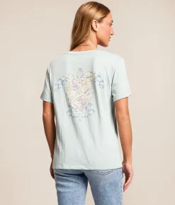 Salt Life Floral Turtle T-Shirt Grey Mist Discount