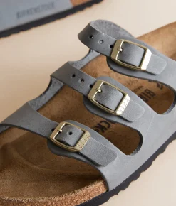 Birkenstock® Florida Oiled Leather Sandal Basalt Gray Online