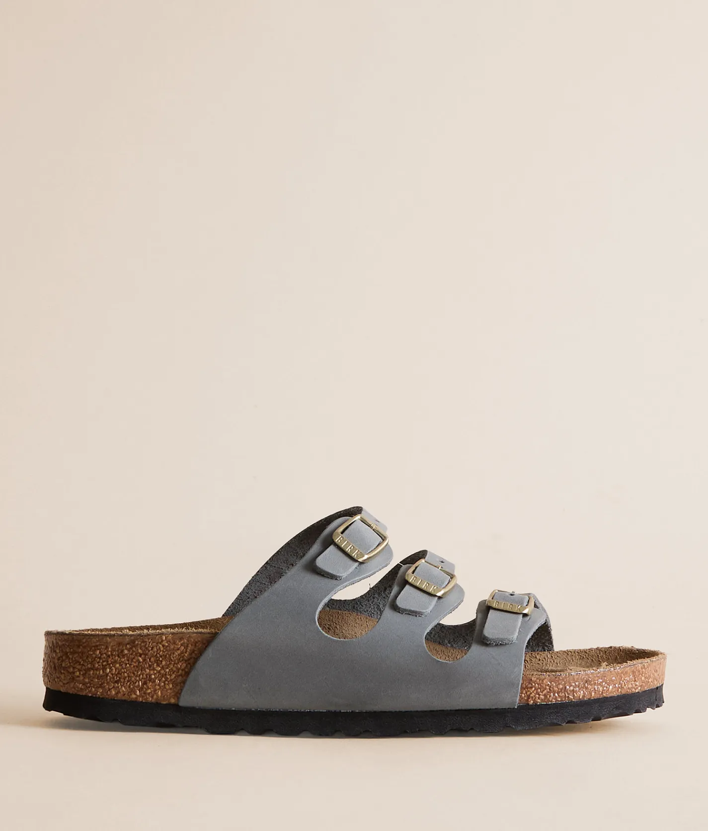 Birkenstock® Florida Oiled Leather Sandal Basalt Gray Online