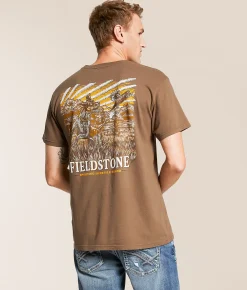 Tops|Graphic T-Shirts | Fieldstone Flush T-Shirt Rain Drum