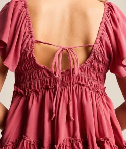 Tops | Willow & Root Flutter Peplum Top Baroque Rose