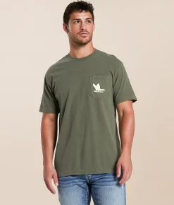 Tops|Graphic T-Shirts | Old Row Flying Duck T-Shirt Moss