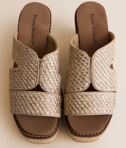 Shoes | Pierre Dumas Flynn Raffia Wedge Sandal Natural