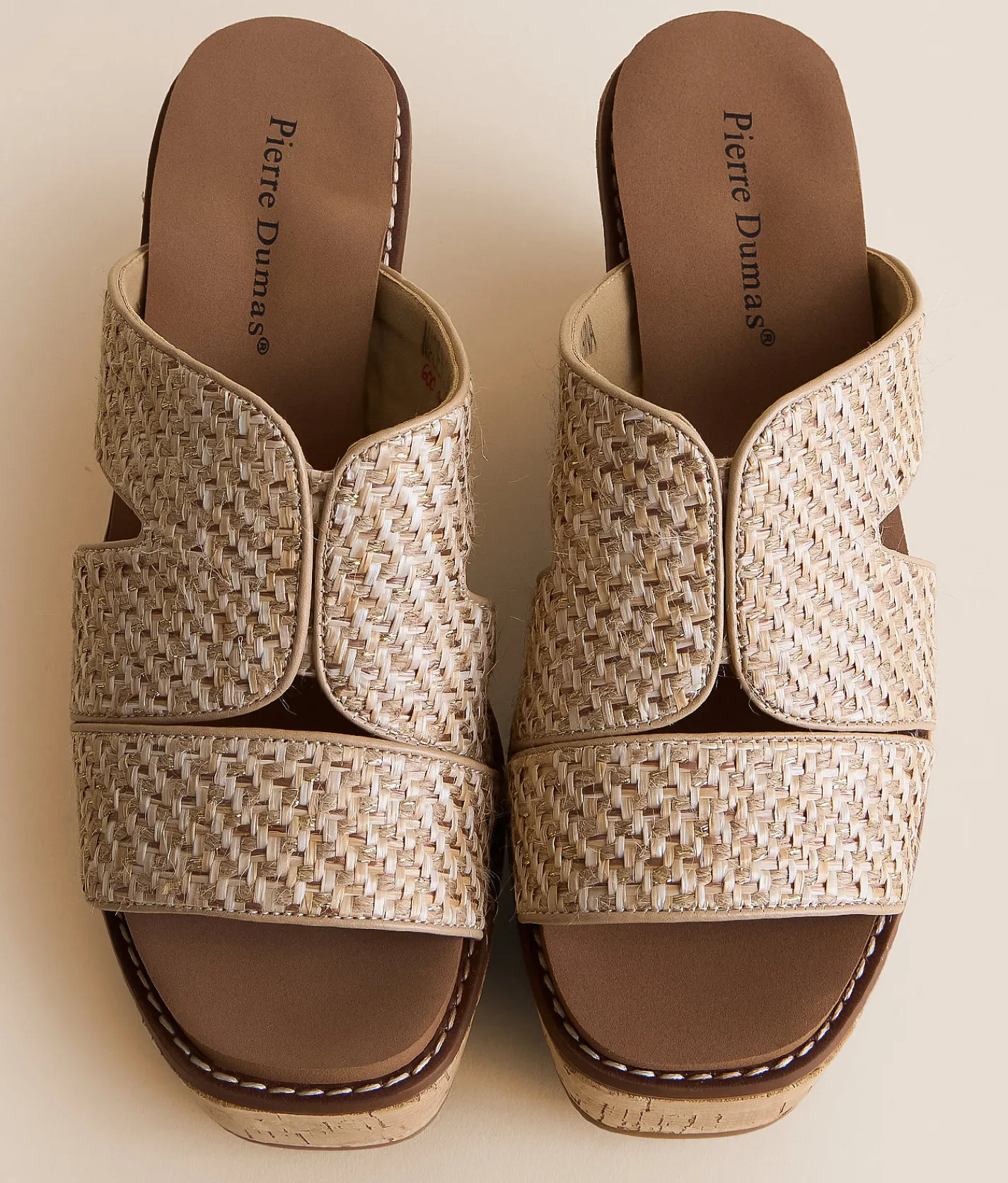 Shoes | Pierre Dumas Flynn Raffia Wedge Sandal Natural