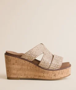 Shoes | Pierre Dumas Flynn Raffia Wedge Sandal Natural