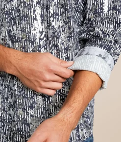 Tops | Eight X Foiled Shirt Silver
