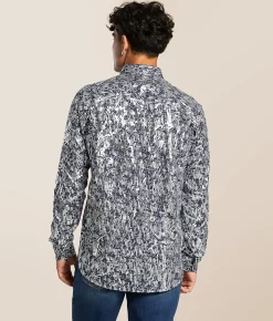Tops | Eight X Foiled Shirt Silver
