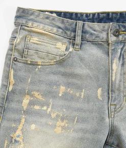 Sale Jeans|Bottoms | Smoke Rise® Foiled Taper Stretch Jean Industrial Blue