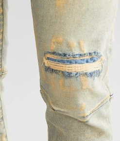 Sale Jeans|Bottoms | Smoke Rise® Foiled Taper Stretch Jean Industrial Blue