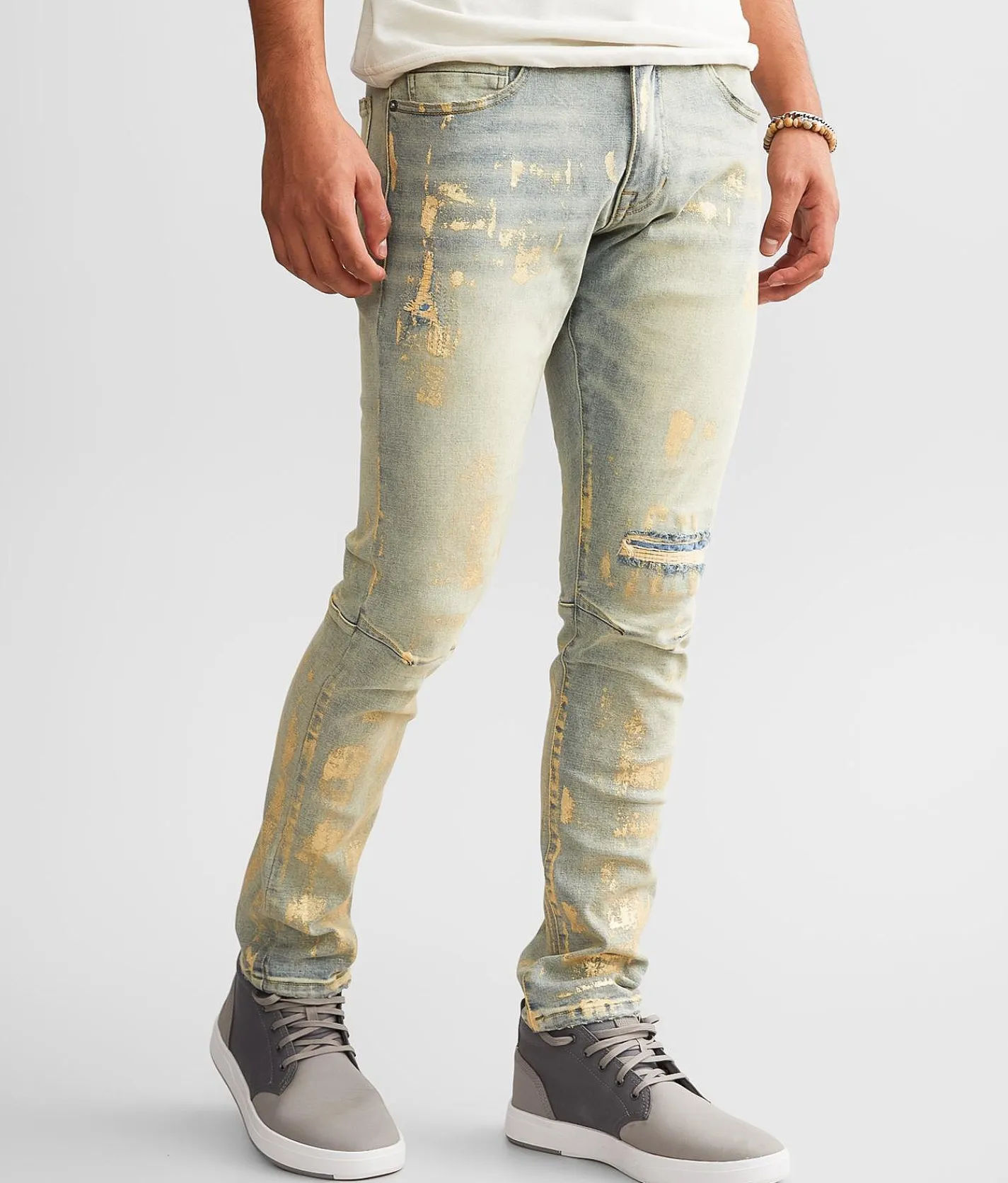 Sale Jeans|Bottoms | Smoke Rise® Foiled Taper Stretch Jean Industrial Blue