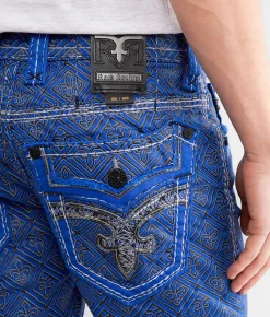 Bottoms|Shorts | Rock Revival Foliage 12" Stretch Short Foliage H209