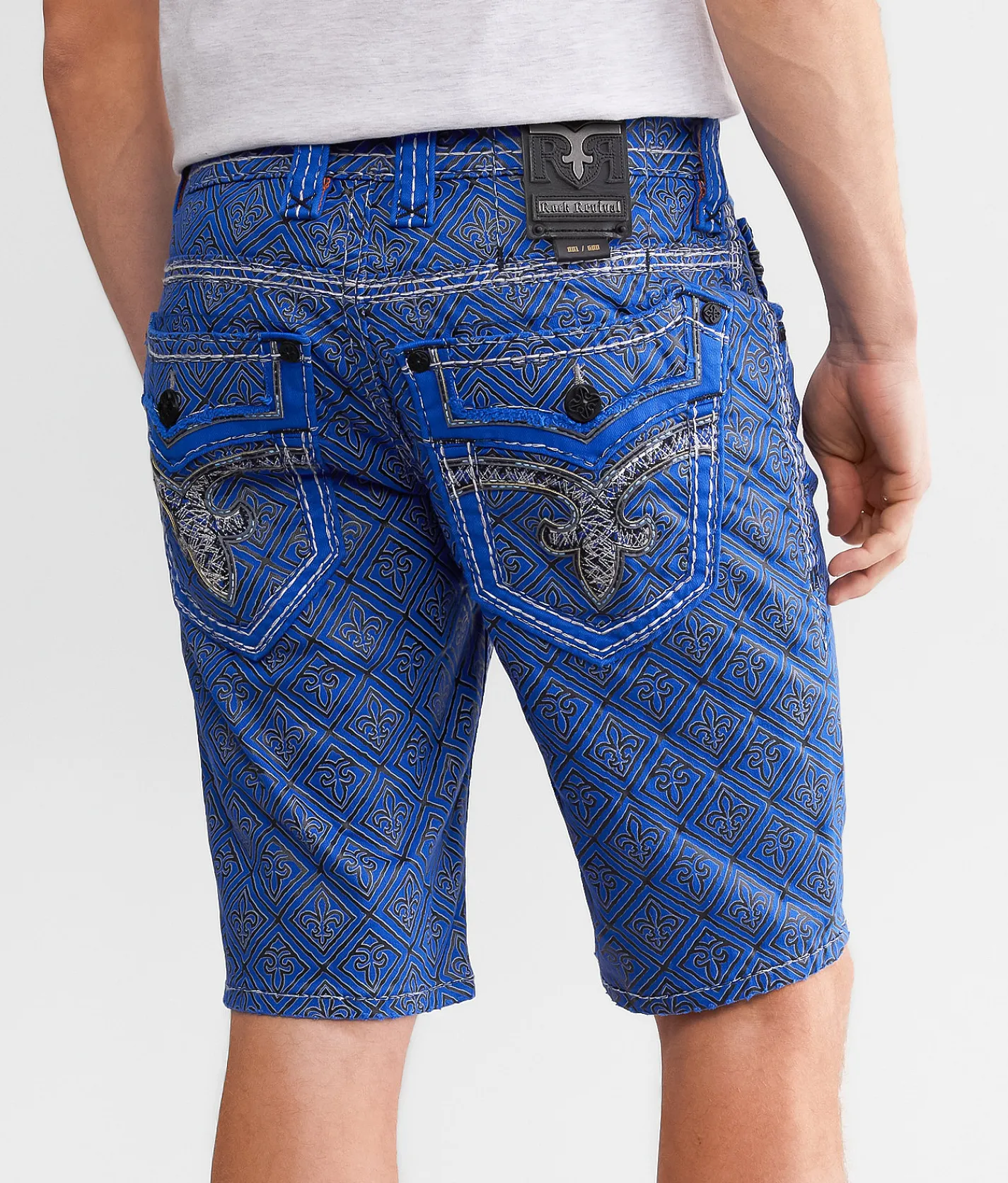 Bottoms|Shorts | Rock Revival Foliage 12" Stretch Short Foliage H209