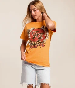 Tops | Merch Traffic Foo Fighters Band T-Shirt Mock Orange