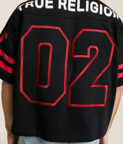True Religion Football Jersey Jet Black Outlet