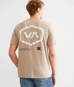 Graphic T-Shirts | RVCA Force Sport T-Shirt Dark Khaki