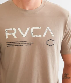 Graphic T-Shirts | RVCA Force Sport T-Shirt Dark Khaki