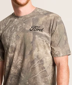 JEDCo Ford Camo Built Tough T-Shirt Washed Camo Best