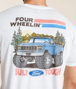 Junkfood Ford Four Wheeling T-Shirt White Online