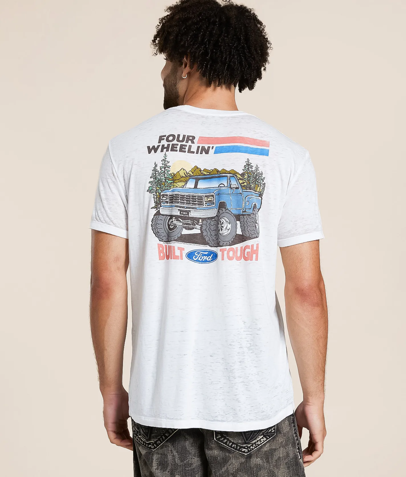 Junkfood Ford Four Wheeling T-Shirt White Online