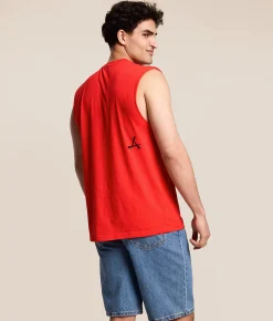Tops | Affliction Forgotten Muscle Tank Top Bright Red Heather