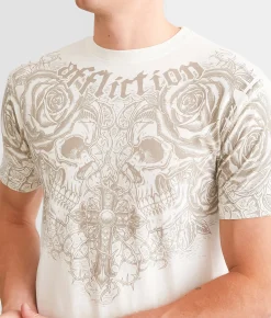 Affliction Forgotten T-Shirt Antique White Clearance
