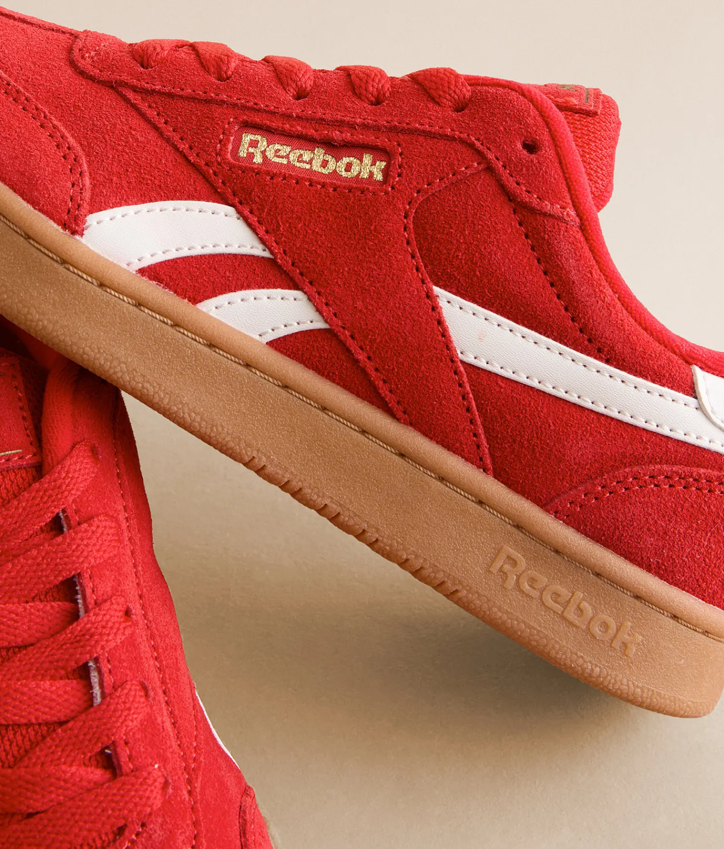Shoes|Activewear | Reebok® Forte Lounge Leather Sneaker Red White Gum