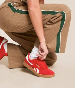 Shoes|Activewear | Reebok® Forte Lounge Leather Sneaker Red White Gum