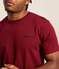 Ariat Founding Flag Skull T-Shirt Cabernet Best