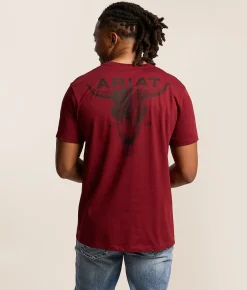Ariat Founding Flag Skull T-Shirt Cabernet Best