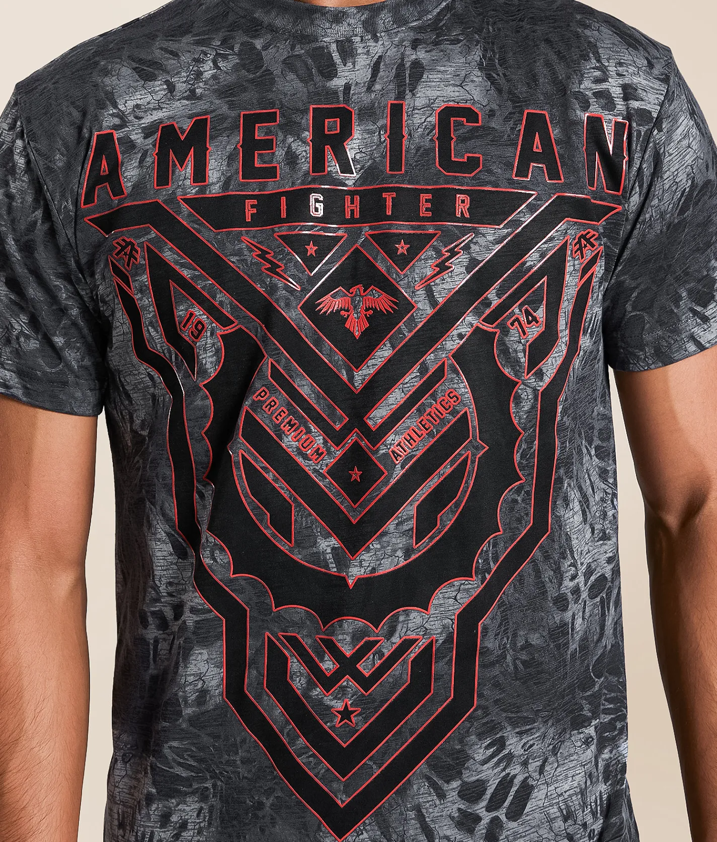 Tops|Graphic T-Shirts | American Fighter Foxpark T-Shirt Heather Grey Multi
