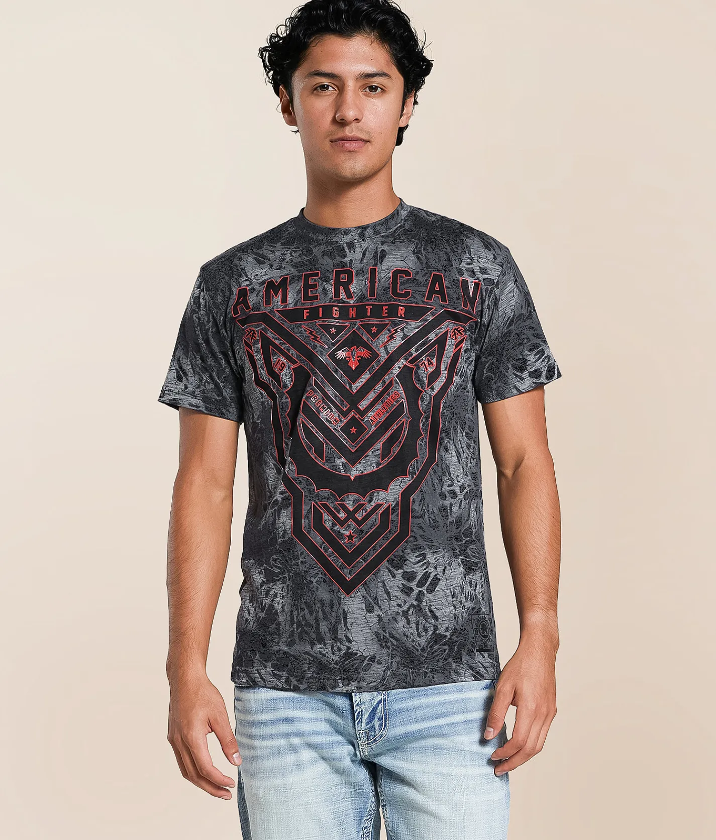 Tops|Graphic T-Shirts | American Fighter Foxpark T-Shirt Heather Grey Multi