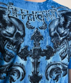 Graphic T-Shirts | Affliction Fragmented T-Shirt Pacific Blue