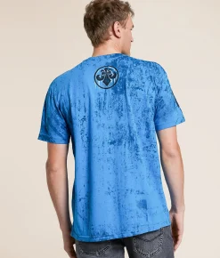Graphic T-Shirts | Affliction Fragmented T-Shirt Pacific Blue