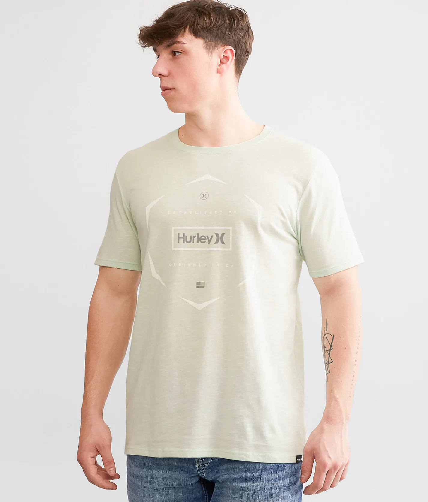 Hurley Fragmented T-Shirt Soothing Sea Online