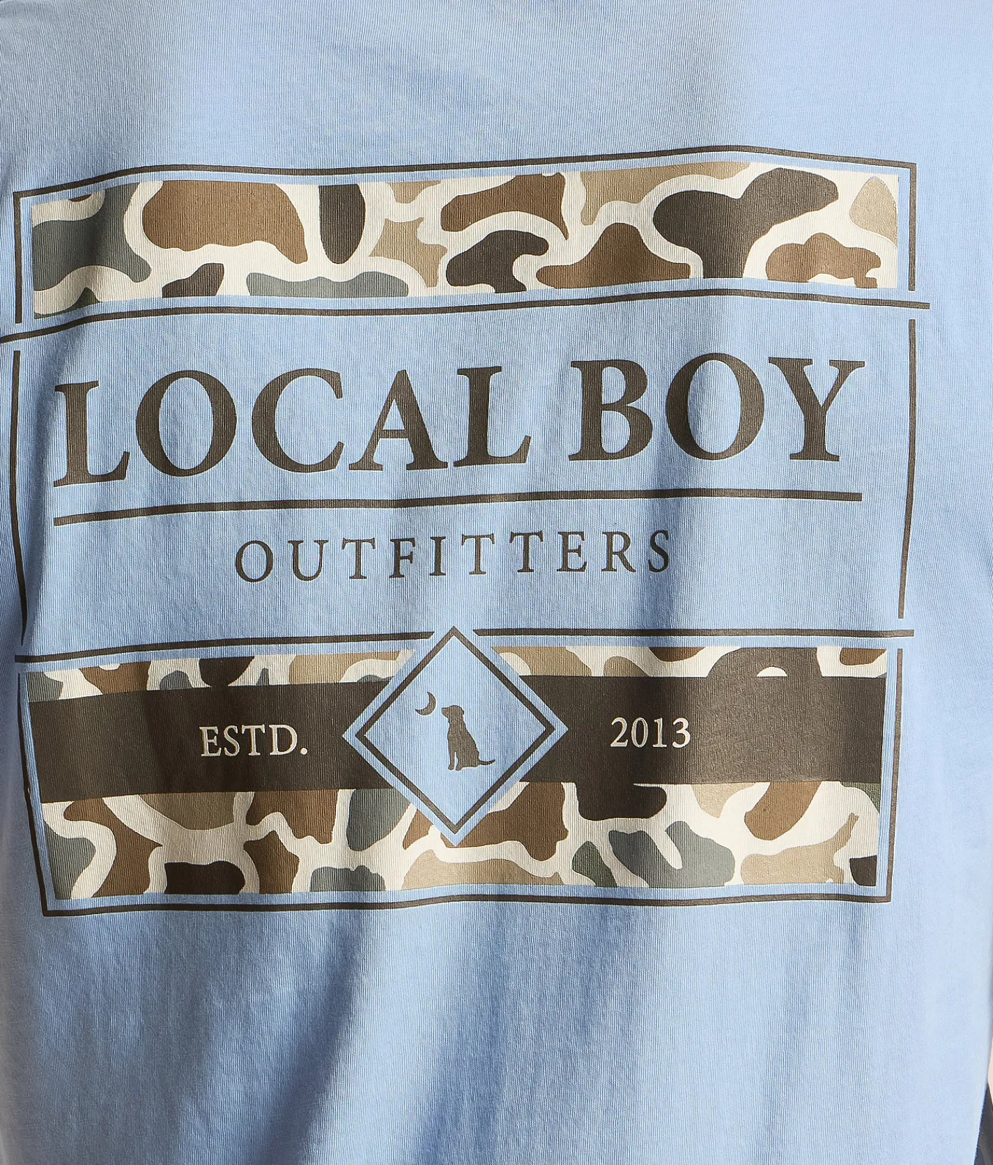 Tops|Graphic T-Shirts | Local Boy Outfitters Framed Fill T-Shirt Washed Denim