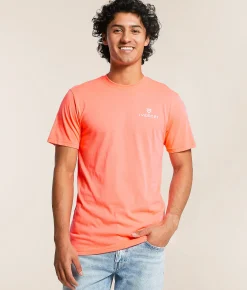 Tops|Graphic T-Shirts | Veece Framework Fade T-Shirt Neon Flamingo Pink