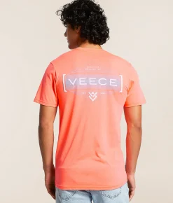 Tops|Graphic T-Shirts | Veece Framework Fade T-Shirt Neon Flamingo Pink