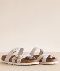 Shoes|Activewear | Birkenstock® Franca Leather Sandal Antique White