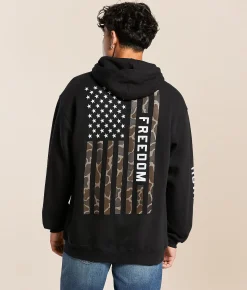 Howitzer Freedom Flag Hooded Sweatshirt Black Online